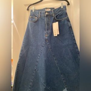 Long Denim Skirt